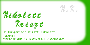 nikolett kriszt business card